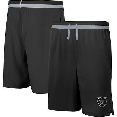 Short d'entraînement élastique tricolore Las Vegas Raiders Cool Down noir pour homme