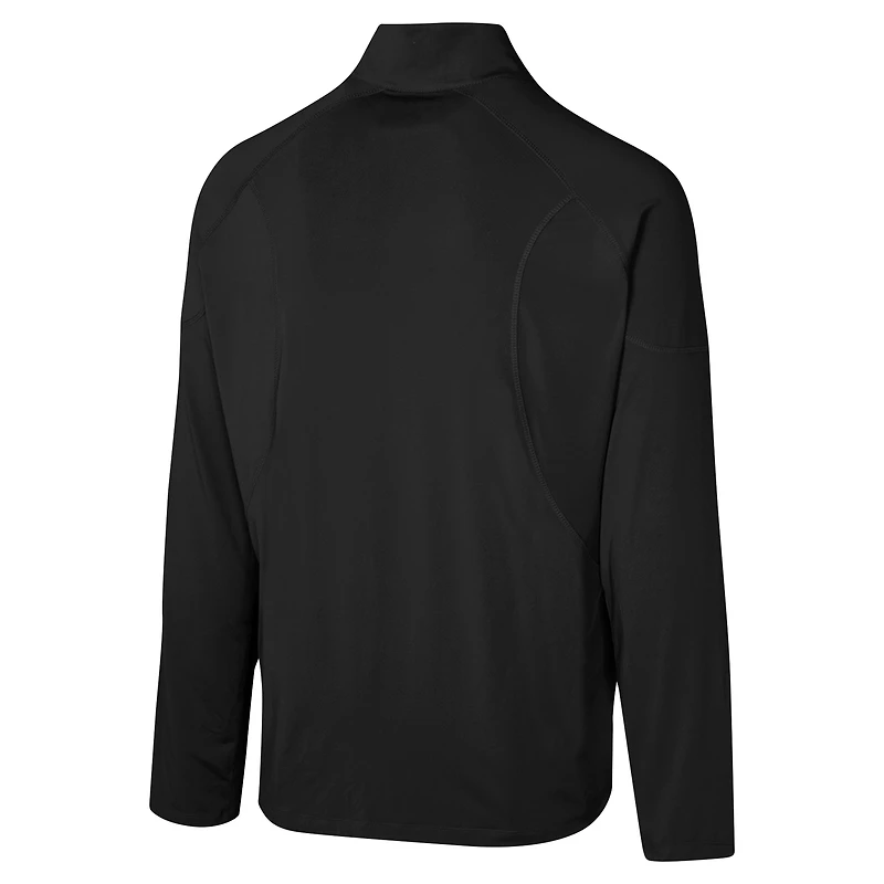 Men's Black Las Vegas Raiders Grind Iron Quarter-Zip Top