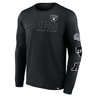 T-shirt à manches longues noir pour homme Las Vegas Raiders High Whip Pitcher