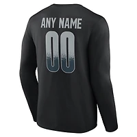 Men's Black Las Vegas Raiders Home Field Pop Personalized Name & Number Long Sleeve T-Shirt