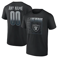 T-shirt noir pour homme Las Vegas Raiders, domicile, personnalisé avec nom et numéro
