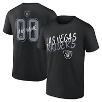 Men's  Black Las Vegas Raiders Hustle Personalized Name & Number T-Shirt