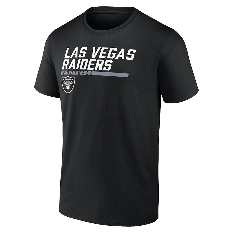 T-shirt noir pour homme Las Vegas Raiders Stacked