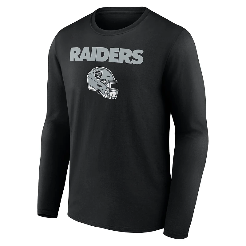 T-shirt à manches longues noir pour homme Brock Bowers, avec nom et numéro de l'équipe des Las Vegas Raiders