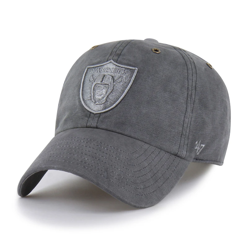Men's Carhartt x '47 Charcoal Las Vegas Raiders Dyed Clean Up Adjustable Hat