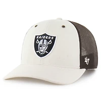 Men's Carhartt x '47 Natural/Brown Las Vegas Raiders Undyed Trucker Adjustable Hat