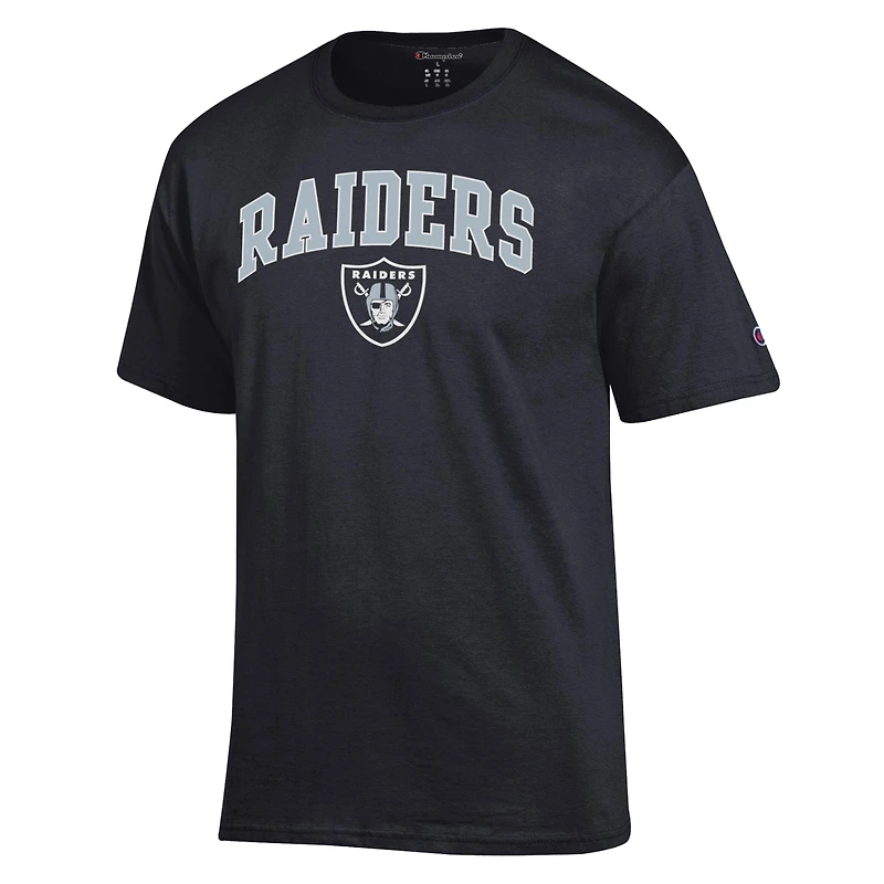 Men's Champion Black Las Vegas Raiders Arch Over Logo T-Shirt