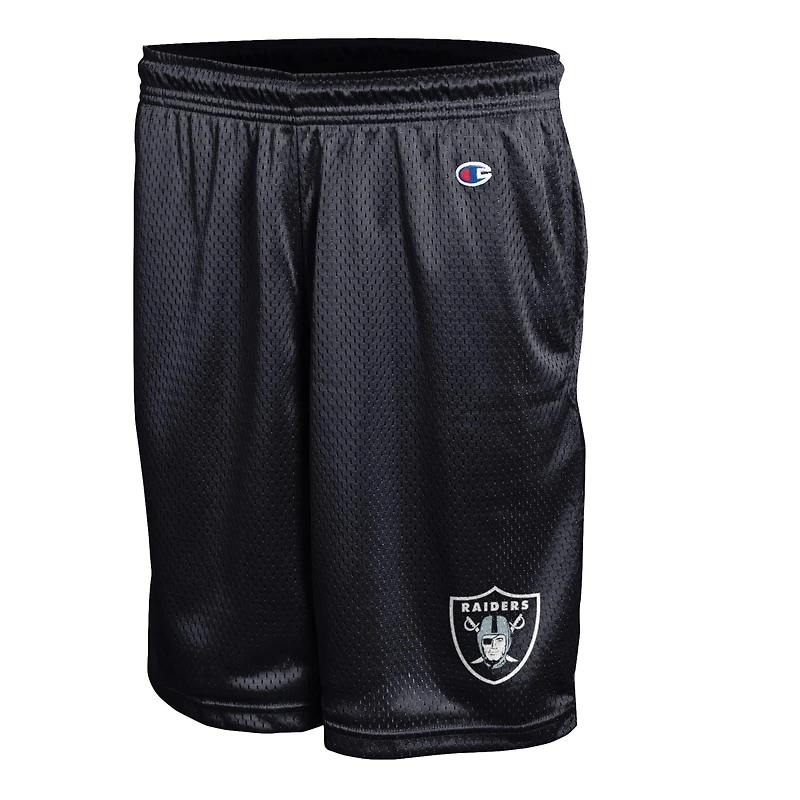 Men's Champion Black Las Vegas Raiders Classic Mesh Shorts