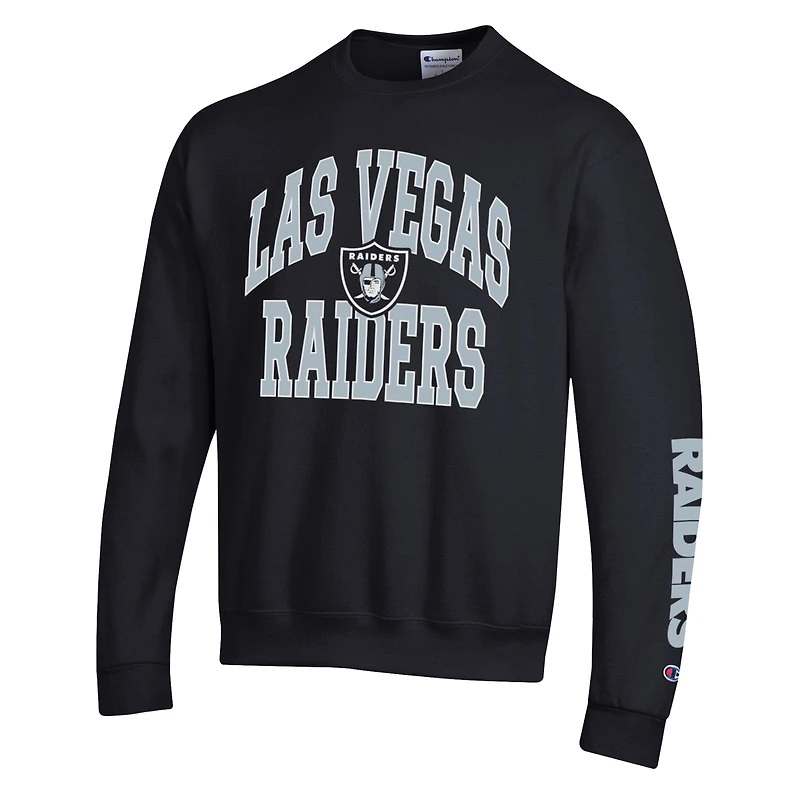 Sweat-shirt en polaire Powerblend noir Champion pour homme, modèle Las Vegas Raiders