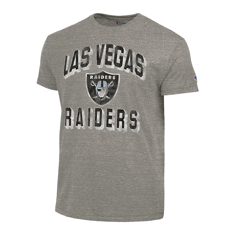 Men's Champion  Charcoal Las Vegas Raiders Ultimate Tri-Blend T-Shirt