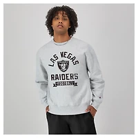 Sweat-shirt en molleton à tissage inversé Champion Heather Grey pour homme des Las Vegas Raiders