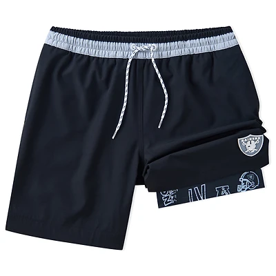 Men's Chubbies Black Las Vegas Raiders 5.5" Classic Lined Swim Trunks