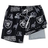Men's Chubbies Black Las Vegas Raiders The Neon 5.5" Classic Lined Swim Trunks