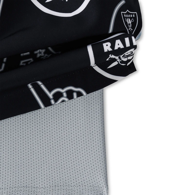 Men's Chubbies Black Las Vegas Raiders The Neon 5.5" Classic Lined Swim Trunks