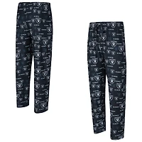 Pantalon Concepts Sport noir à imprimé mosaïque des Las Vegas Raiders pour homme