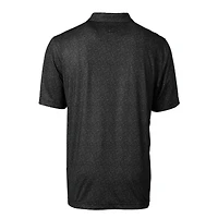 Men's Cutter & Buck  Black Las Vegas Raiders Helmet Micro Floral Print Stretch Polo