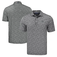 Men's Cutter & Buck Black Las Vegas Raiders Pike Eco Flora Print Polo