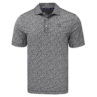 Polo homme Cutter & Buck noir à imprimé floral Pike Eco des Las Vegas Raiders