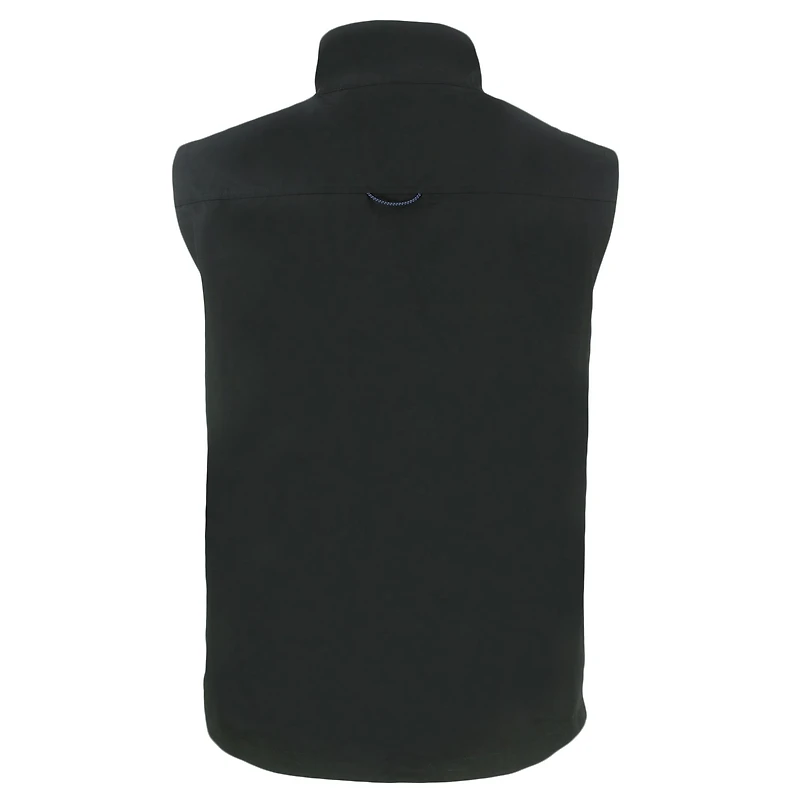 Men's Cutter & Buck  Black Las Vegas Raiders Throwback Big Tall Charter Eco Full-Zip Vest