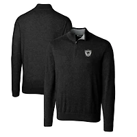 Pull-over zippé quart de tour noir pour homme, coupe-vent et buck, logo rétro des Las Vegas Raiders, Lakemont Tri-Blend, grande taille