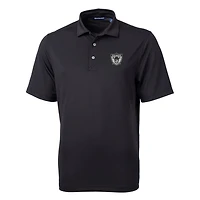 Men's Cutter & Buck Black Las Vegas Raiders Throwback Logo Virtue Eco Pique Recycled Polo