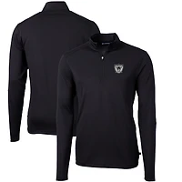 Pull-over zippé quart de tour pour homme, coupeur et buck, logo rétro des Las Vegas Raiders, en piqué écologique recyclé, noir, grandes tailles