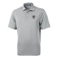 Polo homme Cutter & Buck gris Las Vegas Raiders Throwback Logo Virtue Eco Pique recyclé grande taille
