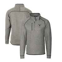 Pull-over demi-zippé en maille gris chiné pour homme Cutter & Buck des Las Vegas Raiders, coupe-vent, taille grande et