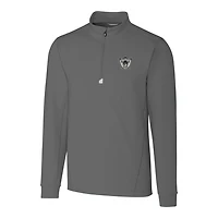 Pull-over extensible à fermeture éclair quart de tour pour homme Cutter & Buck Steel Las Vegas Raiders, logo rétro Traverse, grande taille