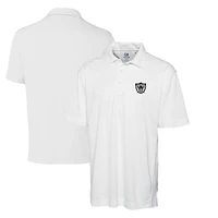 Men's Cutter & Buck White Las Vegas Raiders Throwback Logo Big Tall DryTec Genre Textured Solid Polo