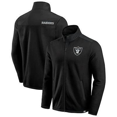 Veste polaire noire à fermeture éclair intégrale Darius Rucker Collection by Fanatics pour homme, motif color block des Las Vegas Raiders