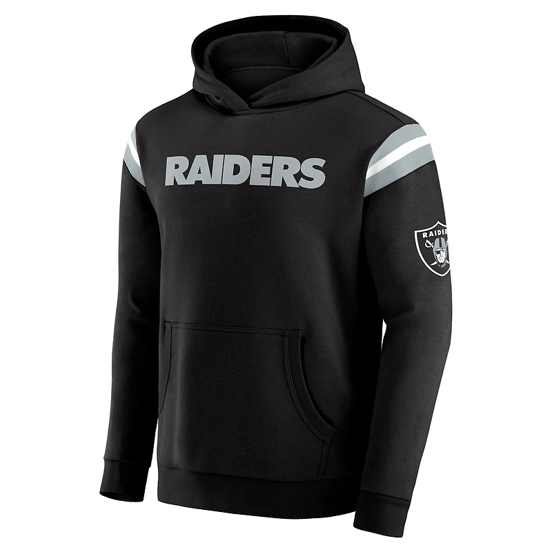 Men's Darius Rucker Collection by Fanatics Black Las Vegas Raiders Football Washed Pullover Hoodie