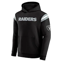 Men's Darius Rucker Collection by Fanatics Black Las Vegas Raiders Football Washed Pullover Hoodie