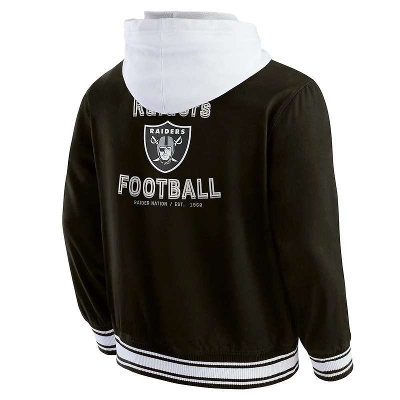 Men's Darius Rucker Collection by Fanatics Black Las Vegas Raiders Full-Snap Hoodie Jacket