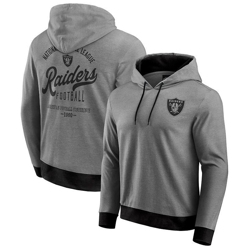 Men's Darius Rucker Collection by Fanatics Black Las Vegas Raiders Tonal Knit Pullover Hoodie