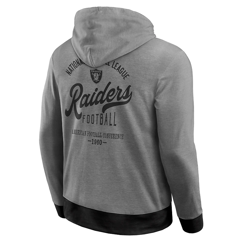 Men's Darius Rucker Collection by Fanatics Black Las Vegas Raiders Tonal Knit Pullover Hoodie