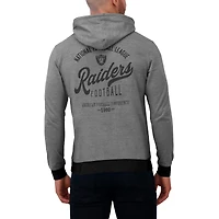 Men's Darius Rucker Collection by Fanatics Black Las Vegas Raiders Tonal Knit Pullover Hoodie