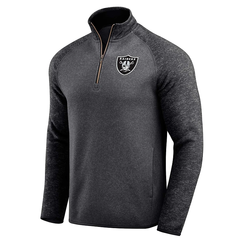 Men's Darius Rucker Collection by Fanatics Black Las Vegas Raiders Tonal Quarter-Zip Jacket