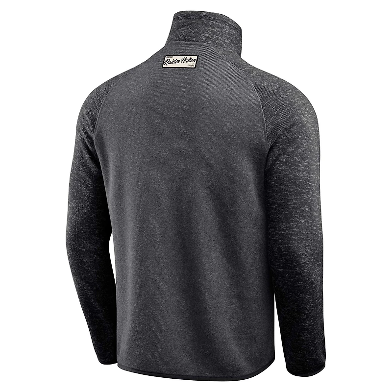 Men's Darius Rucker Collection by Fanatics Black Las Vegas Raiders Tonal Quarter-Zip Jacket
