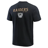Men's Darius Rucker Collection by Fanatics Black Las Vegas Raiders Washed Henley T-Shirt