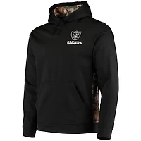 Sweat à capuche Dunbrooke Ranger noir/camouflage Realtree pour homme, avec logo des Raiders de Las Vegas