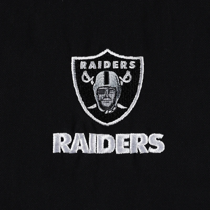 Veste à capuche zippée Dunbrooke Black Las Vegas Raiders pour hommes, grandes tailles, en toile Dakota.