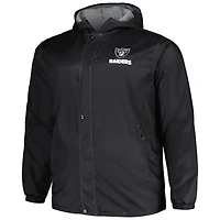 Veste entièrement zippée Dunbrooke noire Las Vegas Raiders Big & Tall Legacy Stadium pour hommes