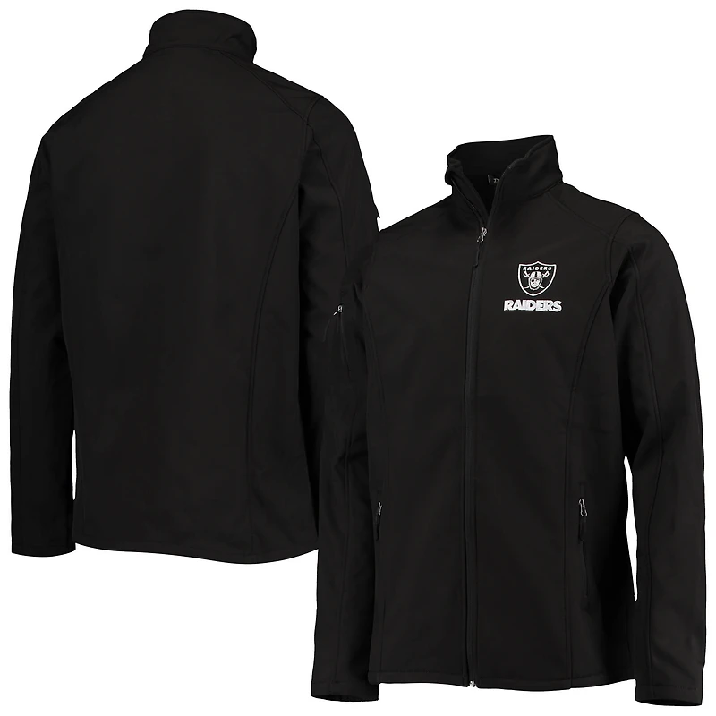 Veste Dunbrooke Black Las Vegas Raiders Big & Tall Sonoma Softshell à fermeture éclair intégrale pour homme