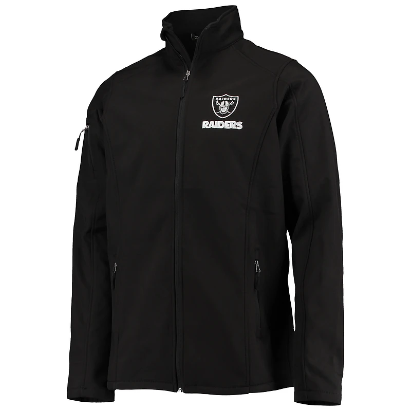 Veste Dunbrooke Black Las Vegas Raiders Big & Tall Sonoma Softshell à fermeture éclair intégrale pour homme