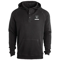 Men's Dunbrooke Black Las Vegas Raiders Montana Raglan Thermal Hoodie