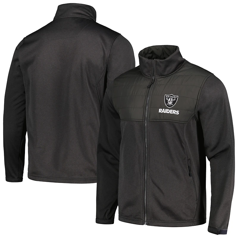 Men's Dunbrooke Heather Black Las Vegas Raiders Explorer Tech Full-Zip Jacket