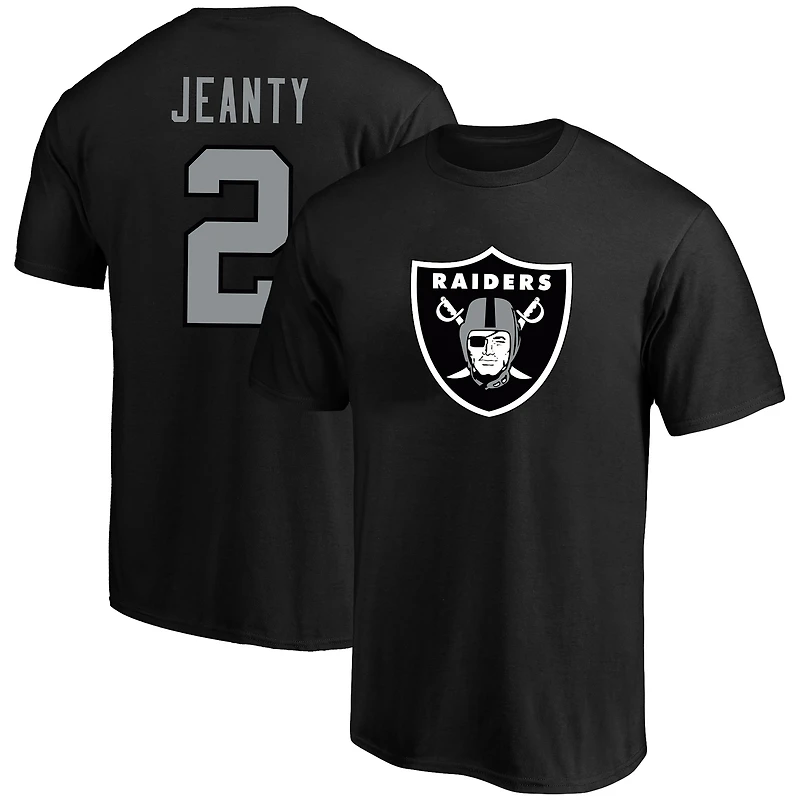Men's Fanatics Ashton Jeanty Black Las Vegas Raiders Big & Tall Player Name Number T-Shirt