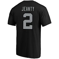 T-shirt noir pour homme Fanatics Ashton Jeanty des Las Vegas Raiders, grand et grand, avec nom numéro de joueur
