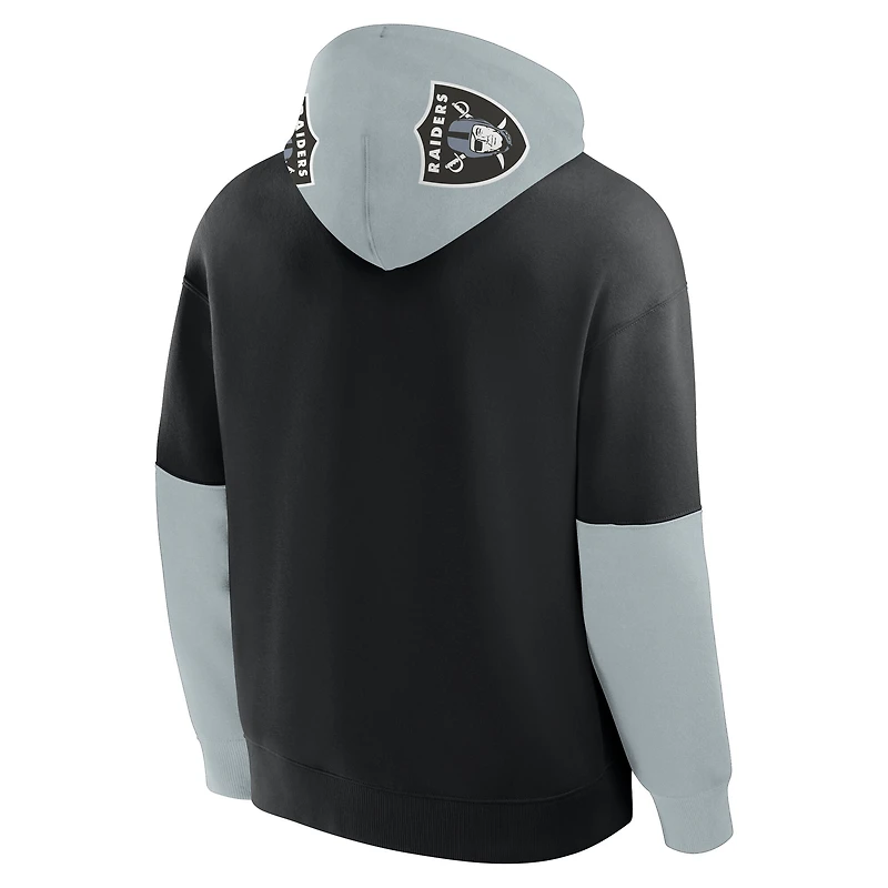 Men's Fanatics Black/Gray Las Vegas Raiders Helmet Pullover Hoodie